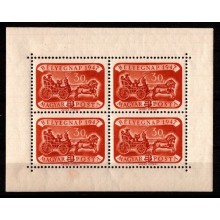 1947 - Ungarn - AFA 973 - Frimærke miniark - Frimærkets dag - Miniark med 4 mærker - Postfrisk.